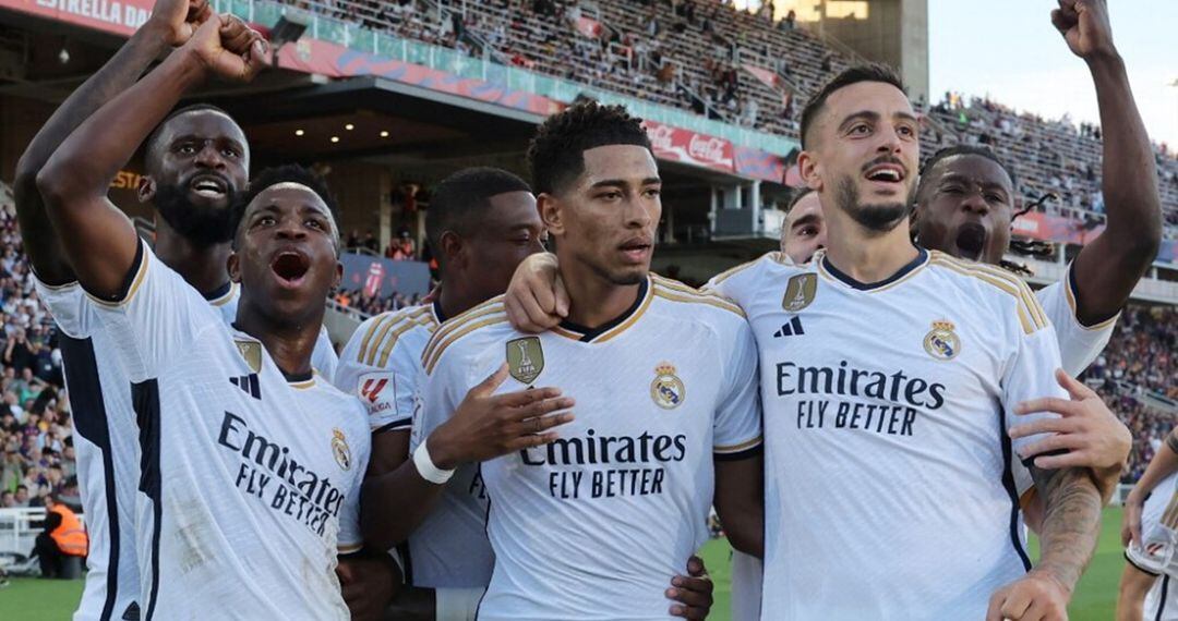 Jugadores de Real Madrid celebrando un gol en LaLiga / FOTO: EFE