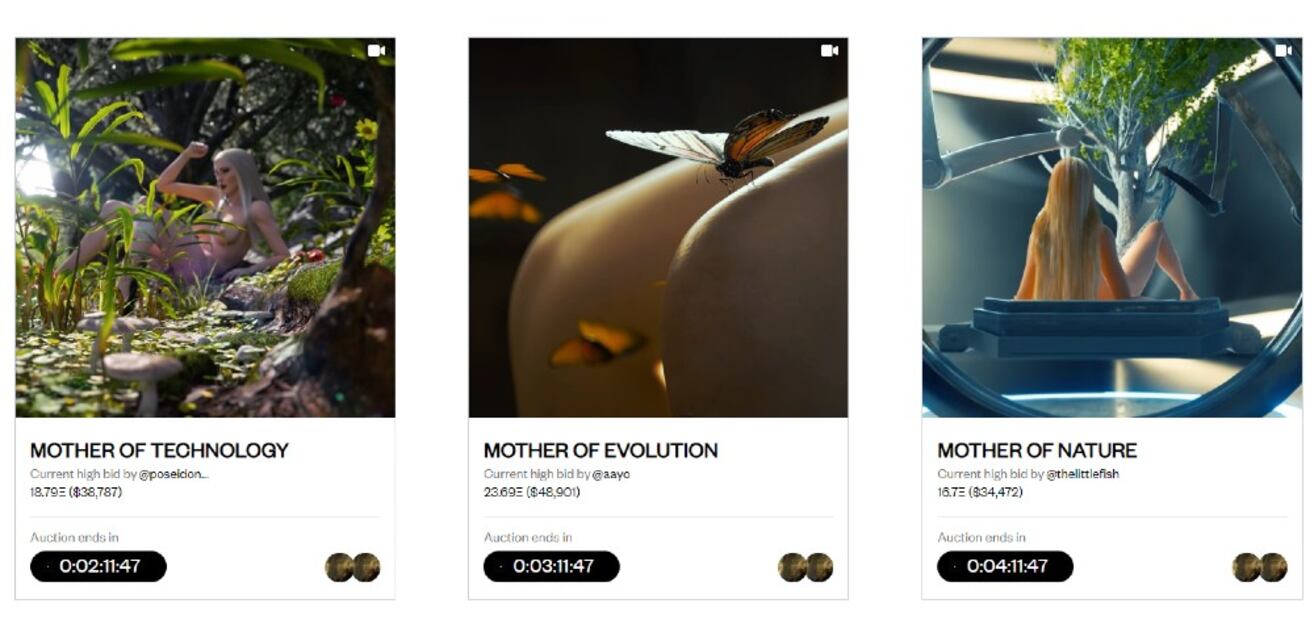 Madonna lanza colección de NFT muy explícitos dando a luz a mariposas y árboles