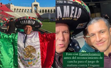 Caramelo presume una foto junto con Jaime Lozano, previo al duelo entre México y Uruguay 