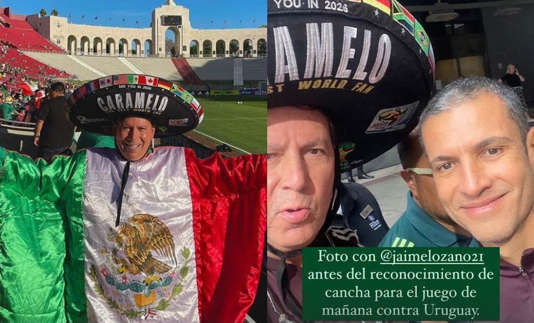 Caramelo posa junto con Jaime Lozano - Foto: @caramelomexico en Instagram