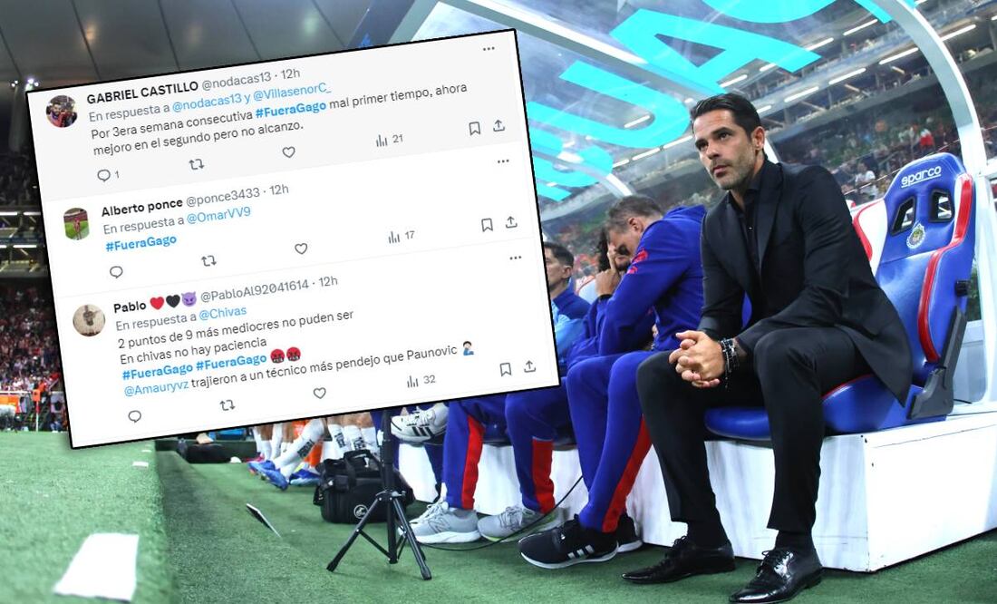 La afición de Chivas exige resultados y parece que se acabó el encanto con Fernando Gago. Foto: Imago7