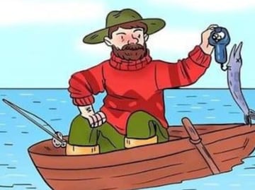 Sólo una mente muy entrenada puede encontrar el error en la imagen del pescador en solo 5 segundos