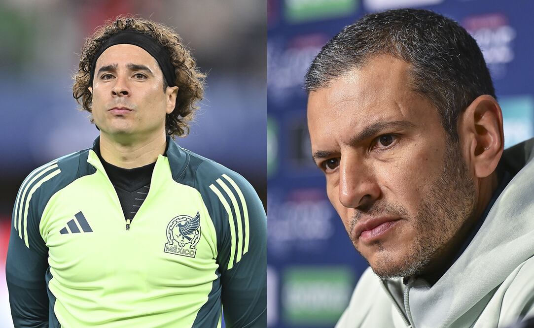 Guillermo Ochoa con Selección Mexicana y Jaime Lozano en conferencia de prensa / FOTO: Imago7