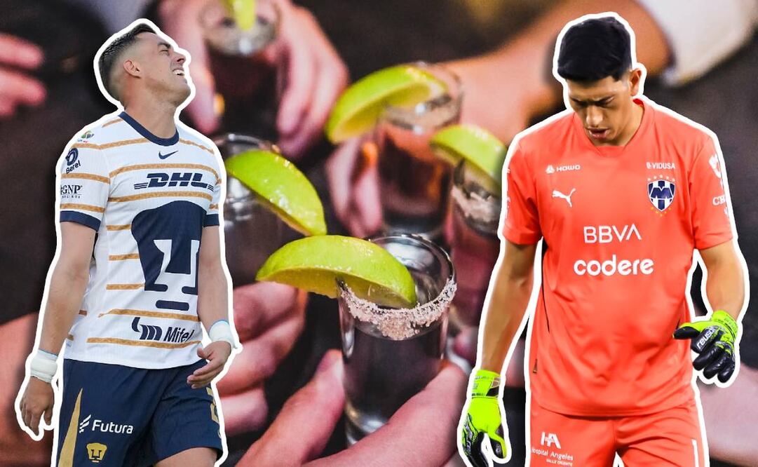 Rogelio Funes Mori y Esteban Andrada 'regalaran' shots en un bar regio por cada error que comentan en el Play In de Monterrey vs Pumas. Foto: Especial