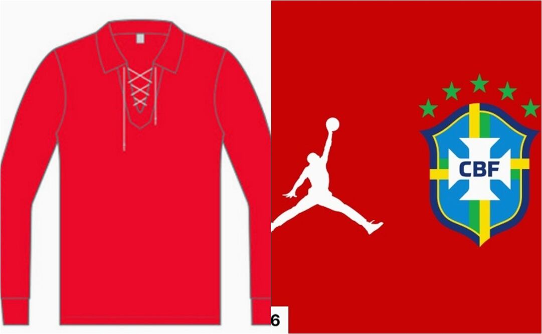 Así sería el diseño de la supuesta playera de la Selección de Brasil. FOTO: ESPECIAL