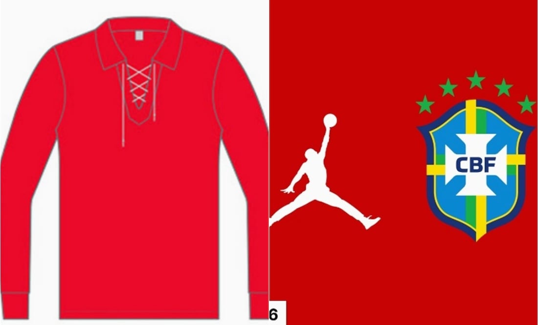 Así sería el diseño de la supuesta playera de la Selección de Brasil. FOTO: ESPECIAL