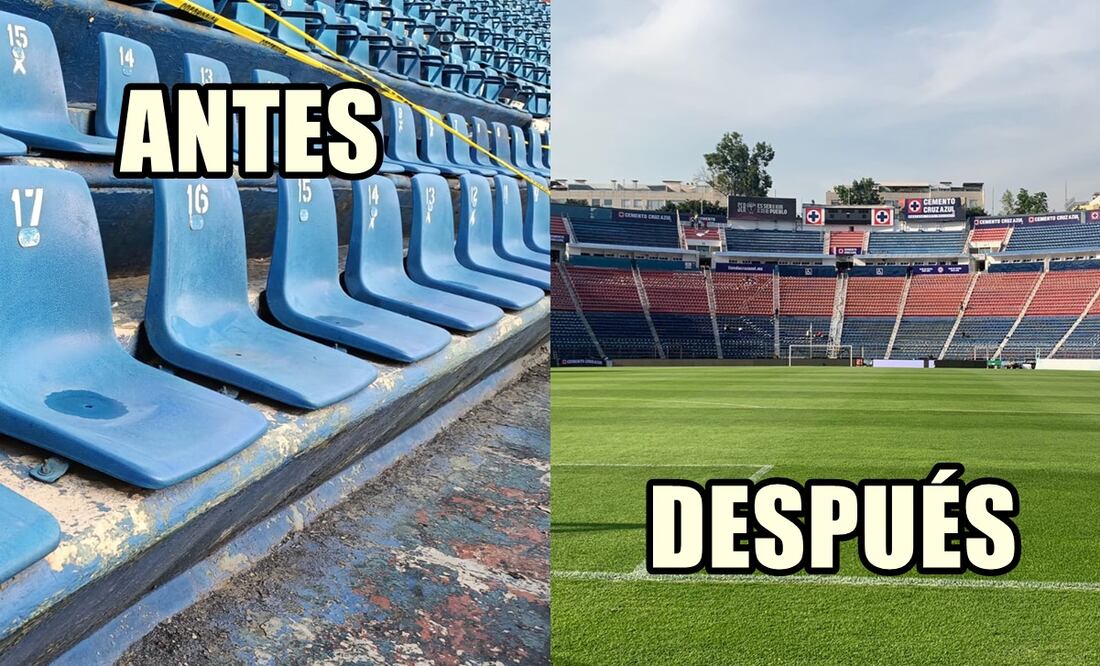 Los cambios del estadio Ciudad de los Deportes previo al juego de Cruz Azul