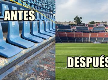 Los cambios del estadio Ciudad de los Deportes previo al juego de Cruz Azul