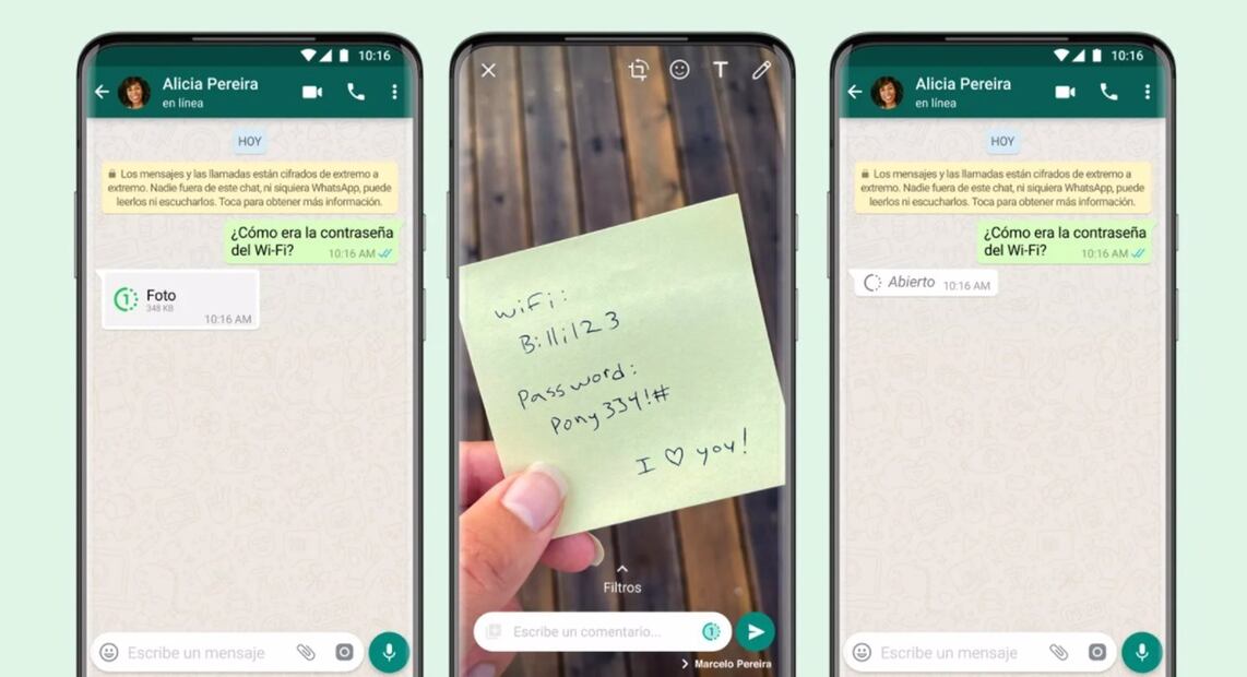 Mensajes temporales de “visualización única” en WhatsApp ya disponibles