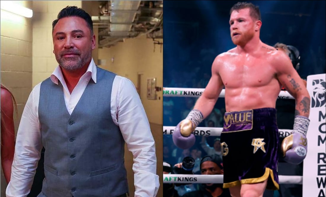 Óscar De la Hoya y Saúl Álvarez. FOTOS: Capturas