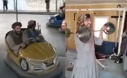 Mientras unos huyen, talibanes se divierten con carritos chocones en Kabul