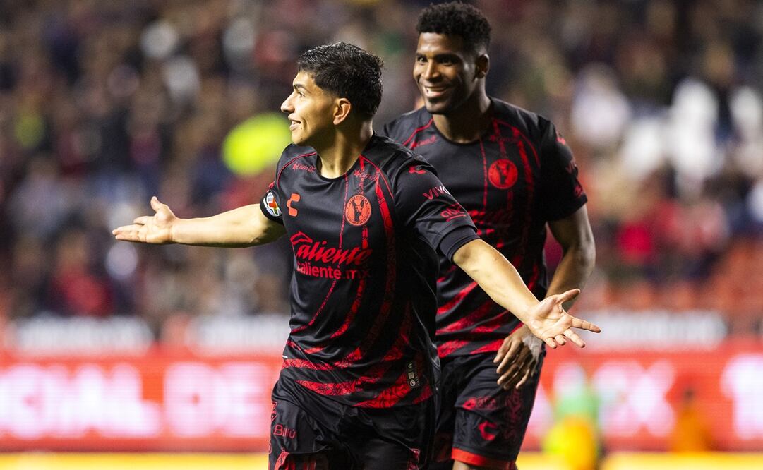 Xolos de Tijuana en festejo de gol, tras ganarle al Atlético de San Luis en la fase regular del Clausura 2025 - Foto: Imago7