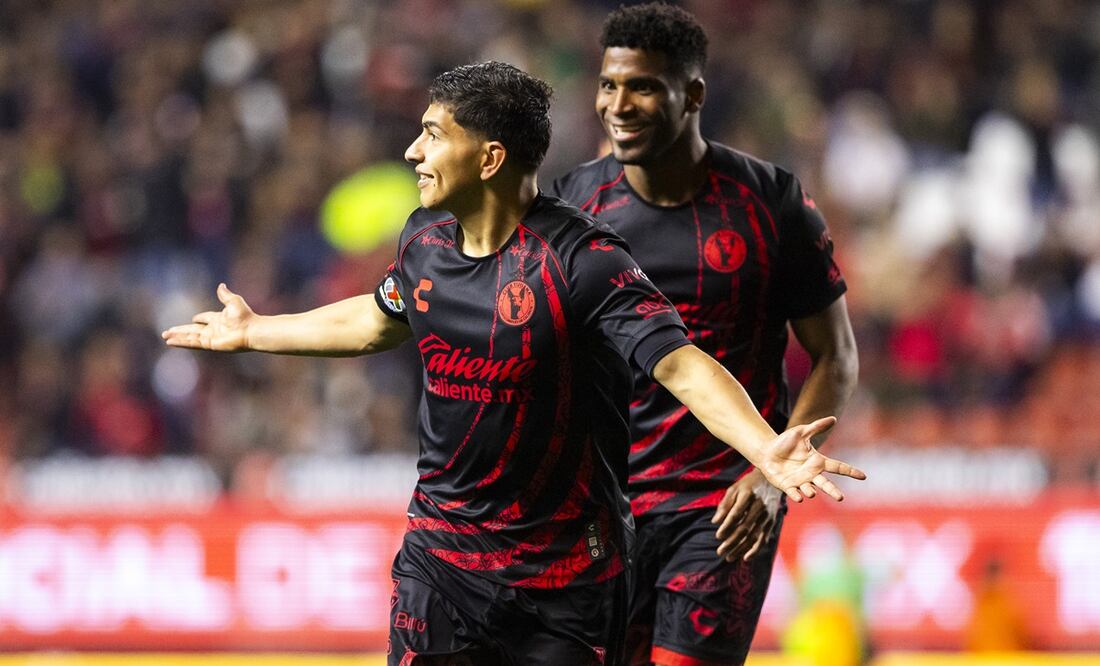 Xolos de Tijuana en festejo de gol, tras ganarle al Atlético de San Luis en la fase regular del Clausura 2025 - Foto: Imago7