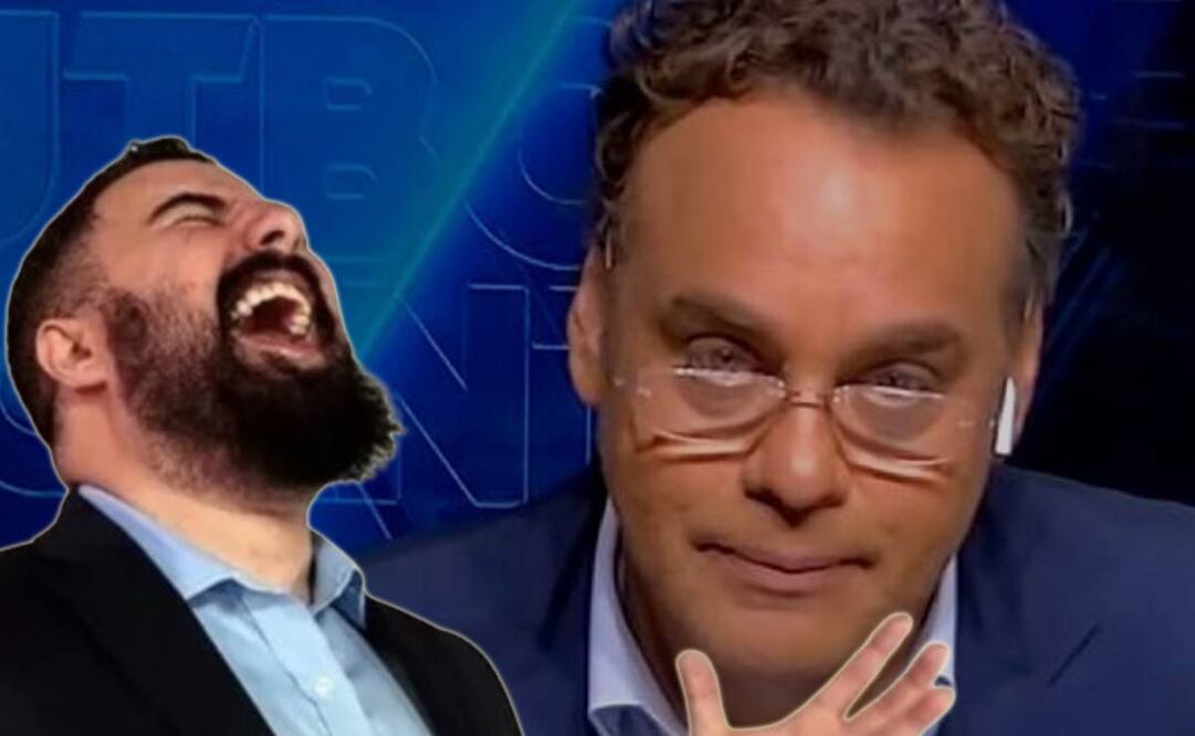 Álvaro Morales riendo y David Faitelson enojado en ESPN / FOTOS: Capturas