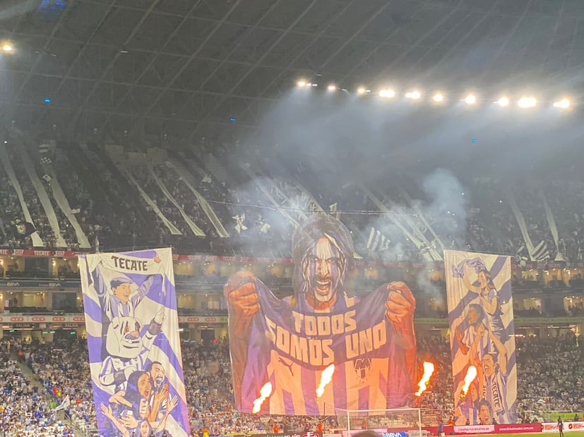 Tifo de Rayados en la semifinal ante Cruz Azul - Foto: Nicolás Schiller / EL UNIVERSAL