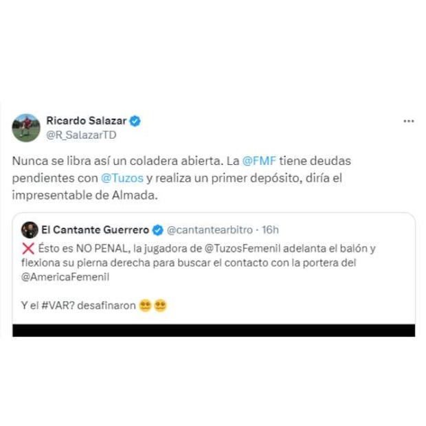 Ricardo salazar, comentarista de TUDN, cree que la FMF está favoreciendo al pachuca sobre el América. Foto: Especial
