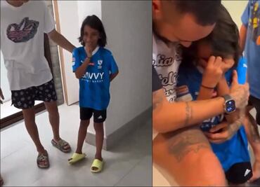 VIDEO: La emotiva reacción de uno de los hijos de Marcelo al conocer a Neymar