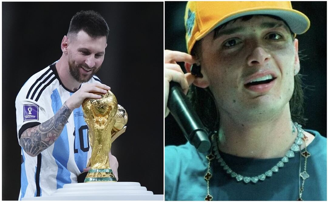 Lionel Messi y Peso Pluma - Foto: Imago7 / Especial