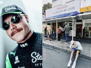 Valtteri Bottas comió en la banqueta los famosos tacos El Califa de León