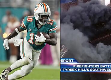 NFL: Bomberos intentan apagar incendio en la casa de Tyreek Hill, quien entrenaba con los Miami Dolphins