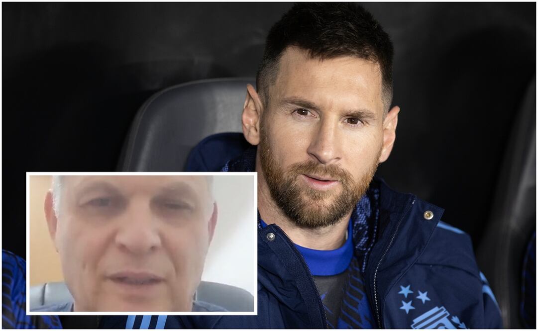 Leo Messi y padre que le pidió ayuda para rescatar a su hijo / FOTO: Xinhua y captura
