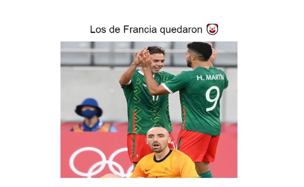 Los 10 mejores memes de la goliza de México a Francia en Tokio 2020