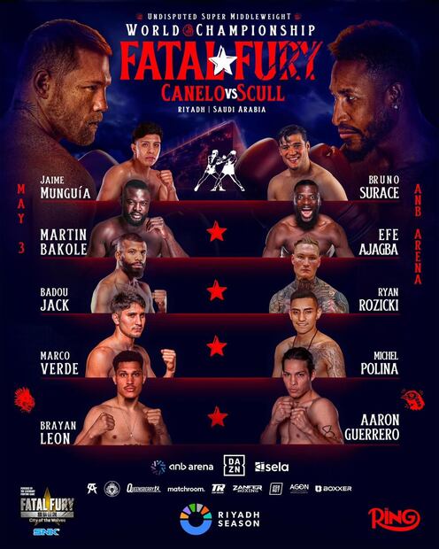 Esta es la cartelera completa de peleas para el regreso de Canelo Álvarez