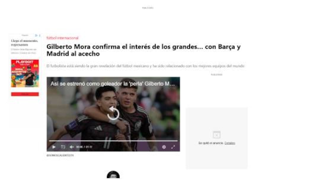 En España reportaron que Real Madrid y Barcelona quieren fichar a Gilberto Mora. Foto: Especial