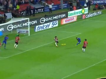 Uriel Antuna le marcó doblete a las Chivas en la goleada de Cruz Azul ¿se los volvió a festejar?