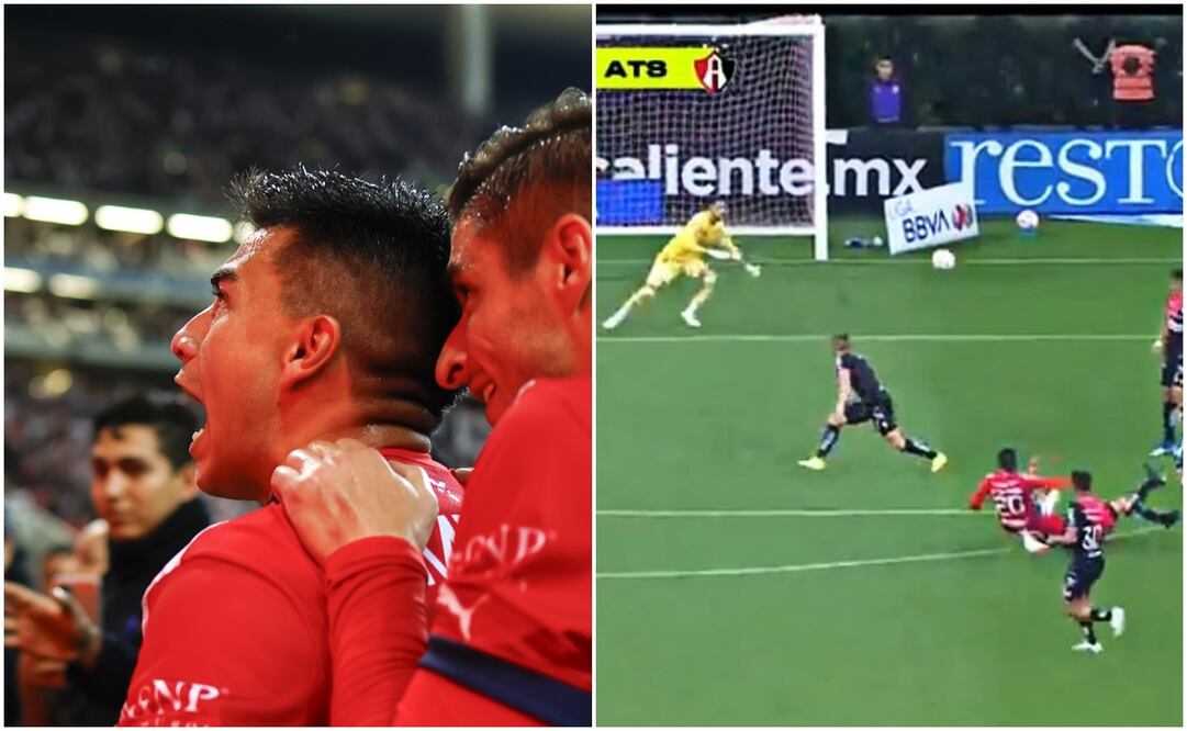 Fernando Beltrán de Chivas le marcó un golazo al Atlas - Imago7/Especial