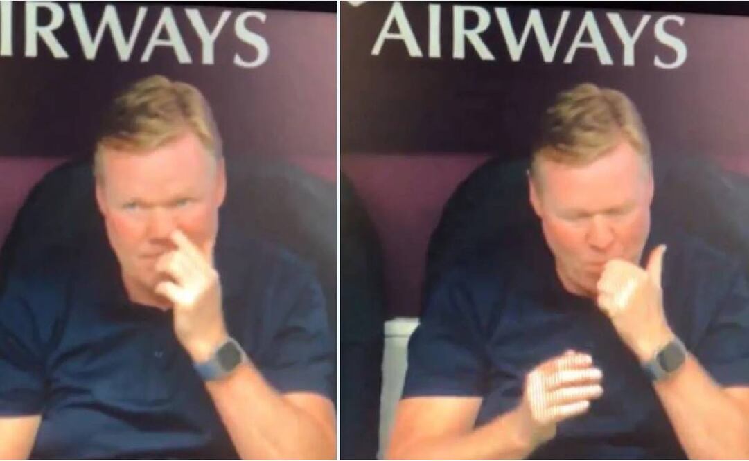 Ronald Koeman fue captado en la Euro 2024 comiéndose un moco en la banca de Países Bajos. Foto: Especial