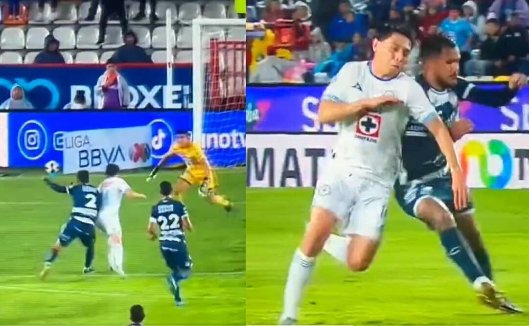 Sergio Barreto derribó a Alexis Gutiérrez por la espalda dentro del área, pero no marcaron penalti a favor del Cruz Azul. Foto: Especial