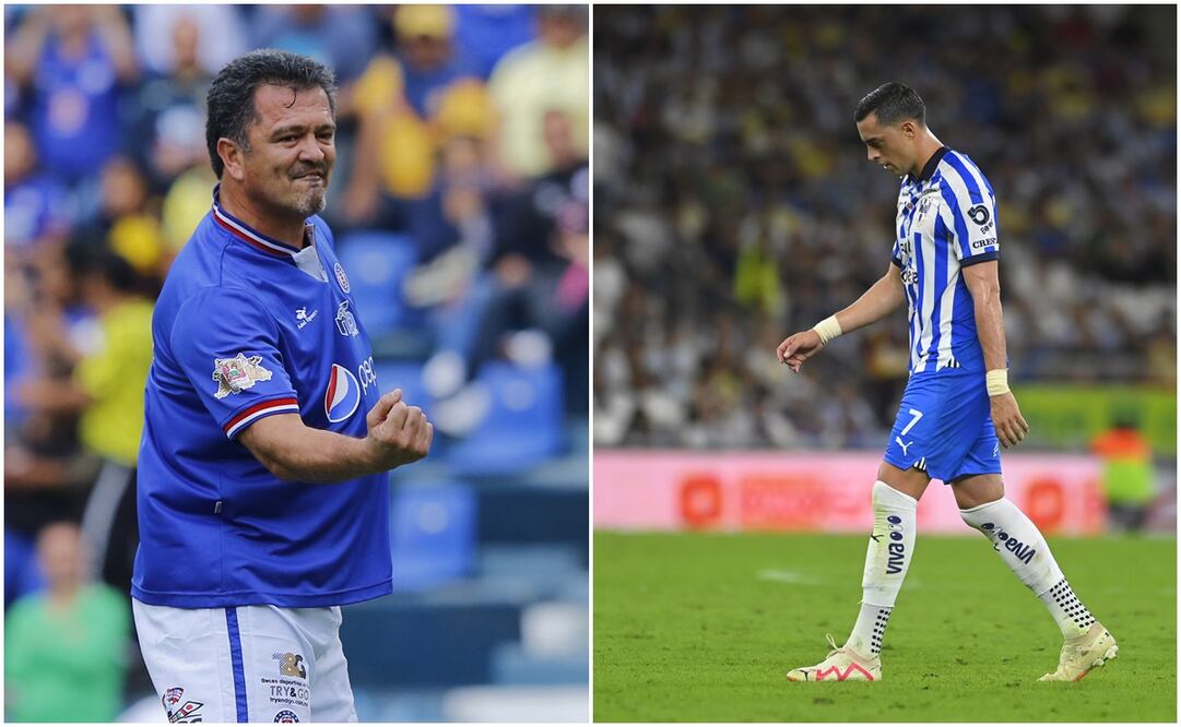 Carlos Hermosillo con Cruz Azul de Leyendas y Rogelio Funes Mori con Rayados / FOTOS: Imago7