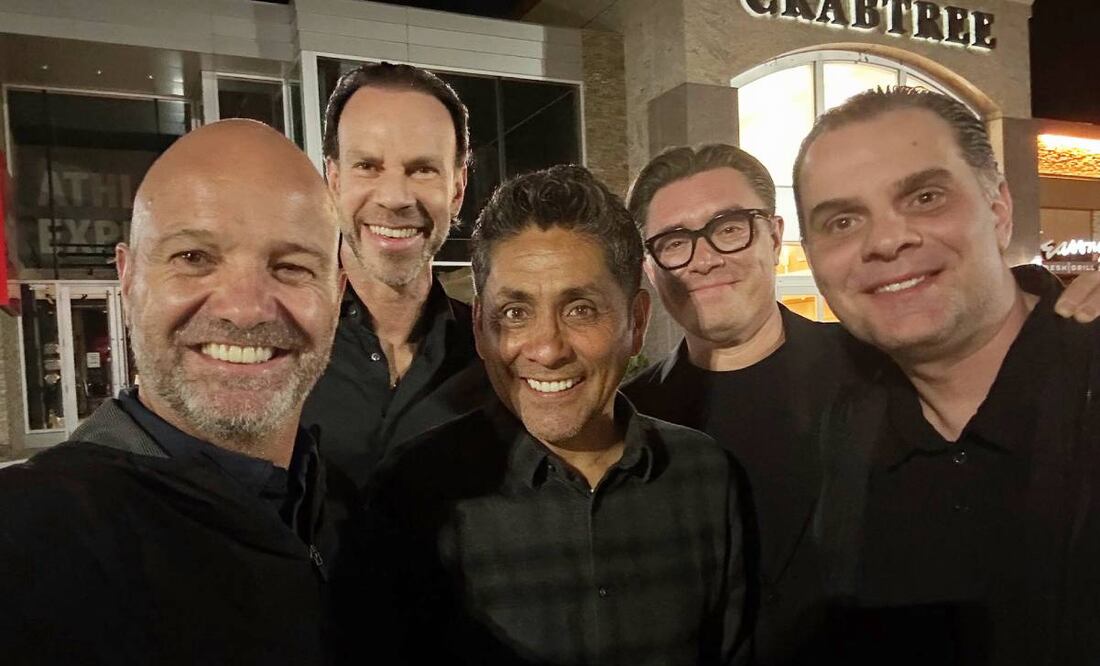 Christian Martinoli, Luis García, Jorge Campos, Zague y Toño Rosique mandaron una indirecta a Televisa. Foto: Especial