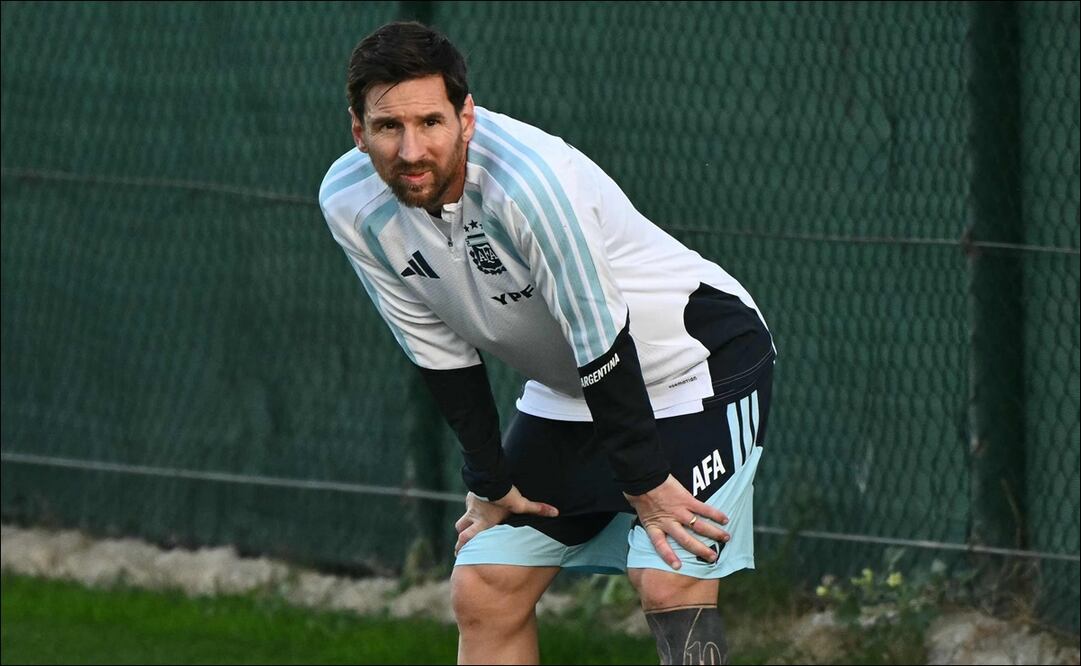 Lionel Messi, durante un entrenamiento con la selección de Argentina, previo a su duelo amistoso ante Angola. FOTO: AFP