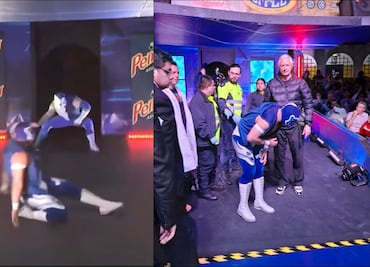 Hijo de Blue Panther sufrió aparatosa lesión rumbo al cuadrilátero; no pudo luchar en la Coliseo