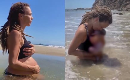 Video: Mujer da a luz a la orilla de la playa y se hace viral