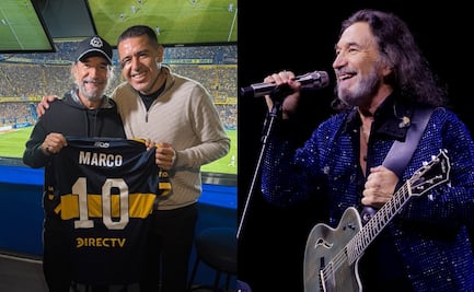 "Usted es el ídolo de mi mamá": El cálido encuentro entre Marco Antonio Solís y Juan Román Riquelme en la cancha de Boca Juniors