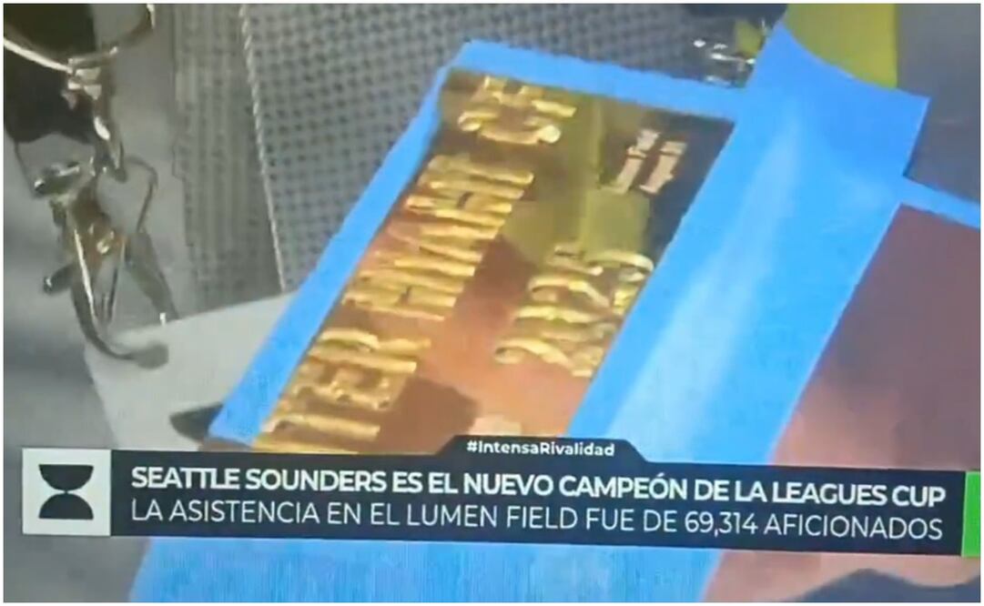 El trofeo de la Leagues Cup tenía grabado 'Inter Miami CF' Foto: Capturas