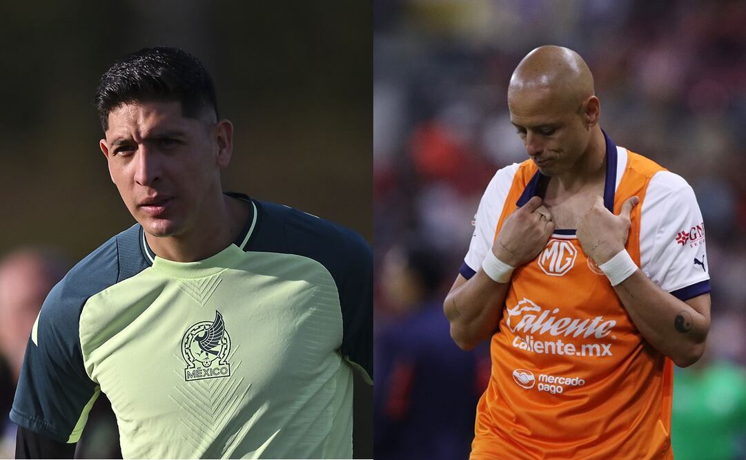 Edson Álvarez "defiende" a Javier Hernández - Fotos: Imago7