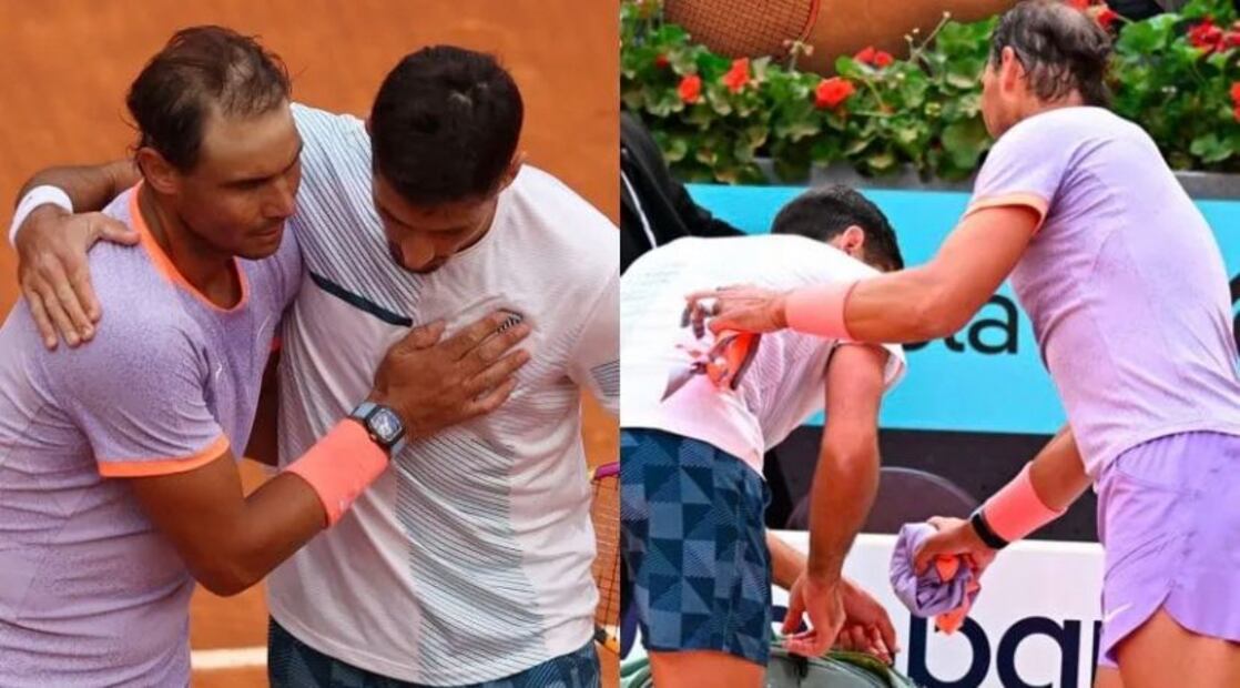 Pedro Cachin cayó ante Rafael Nadal en el Masters 1000 de Madrid. Fuente:  Instagram @pecachin