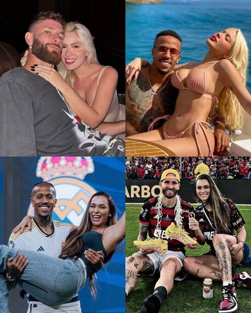 Éder Militao comenzó a salir con Tainá Castro y Leo Pereira con Karoline Lima. Foto: Espeecial