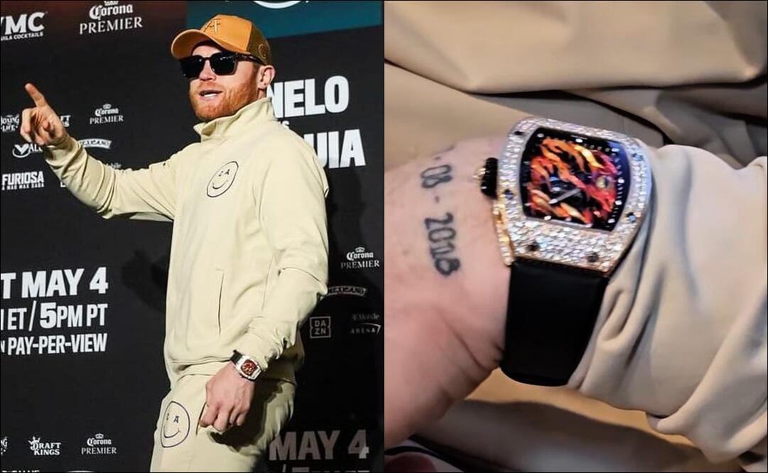 Saúl Álvarez presume reloj de 1.5 millones de dólares. FOTOS: Especiales