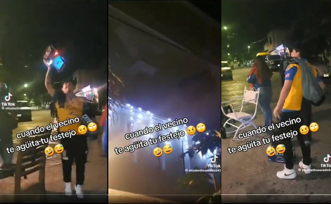 El aficionado de los Tigres fue callado con el himno del América a todo volumen. Foto: Especial