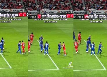 ¿Por eso se fue? Juan Escobar fue captado empujando a Nacho Rivero durante el Toluca vs Cruz Azul