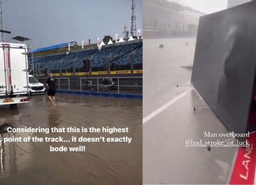 Fuertes lluvias provocan que el Hungaroring se inunde, previo al Gran Premio de Hungría