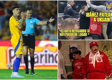 La polémica arbitral en la Semifinal entre Tigres y Necaxa no se salvó de los MEMES