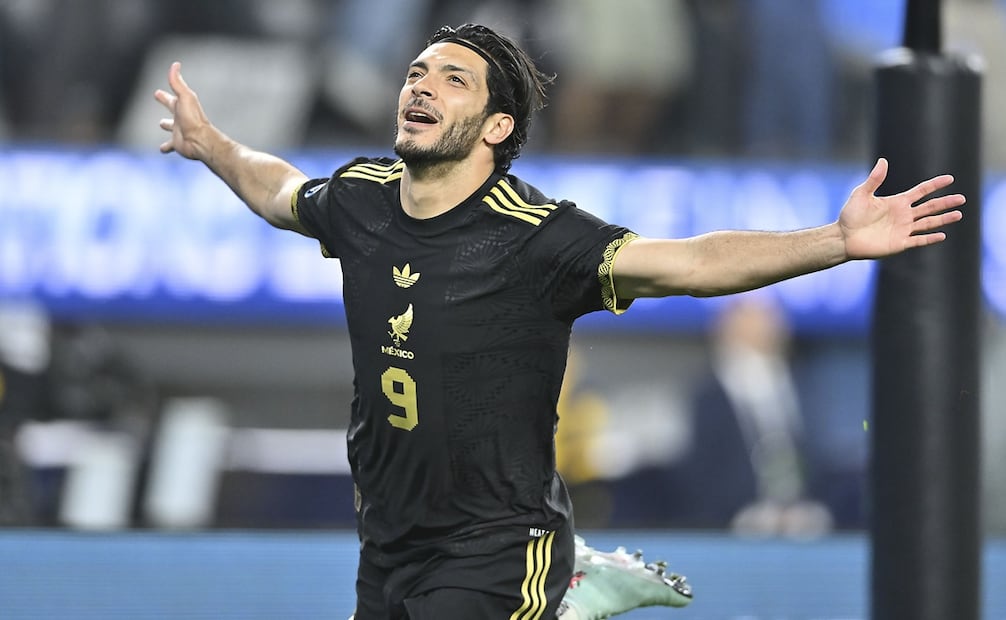 Raúl Jiménez en festejo de gol, durante la semifinal de la Liga de Naciones de la Concacaf - Foto: Imago7