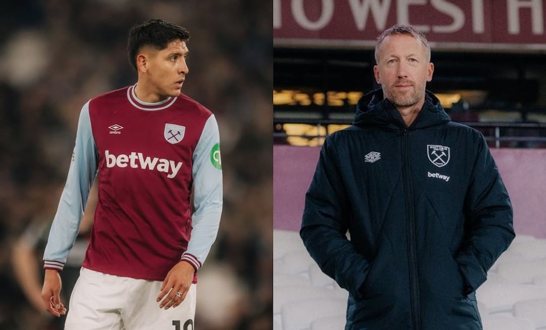 Edson Álvarez y Graham Potter con el West Ham - Fotos: @edsonnalvarez y @westham en Instagram