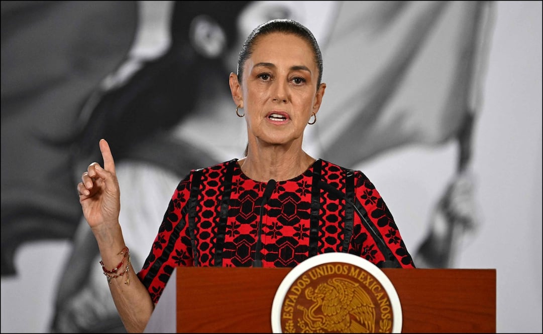 Claudia Sheinbaum reconoce la posibilidad de que no se realice el Fan Fest en el Zócalo para la inauguración del Mundial. FOTO: AFP